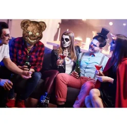 Uhyggelig Halloween-maske bjørn kanin maske, blodig plys hovedmaske Color2