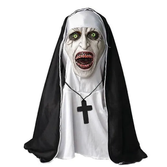 Uhyggelig Halloweenmaske, Skræmmende Masker, Skræmmende Halloweenmaske med Vedhæng, Perfekt til Maskeradefester