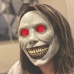 Uhyggelig Halloween-maske til voksne - Grinende dæmoner, skrækmasker Cosplay Krybende Halloween-kostume rekvisitter til Halloweenfest Karneval Cosplay | Fyndiq