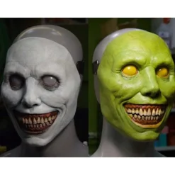 Uhyggelig Halloween-maske Smilende dæmoner Horror ansigtsmasker Den onde A2