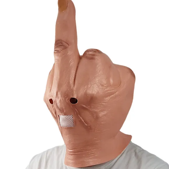 Uhyggelige fingre maske nyhed langfinger fest maske halloween kostume latex maske latex fuld hoved, hvid