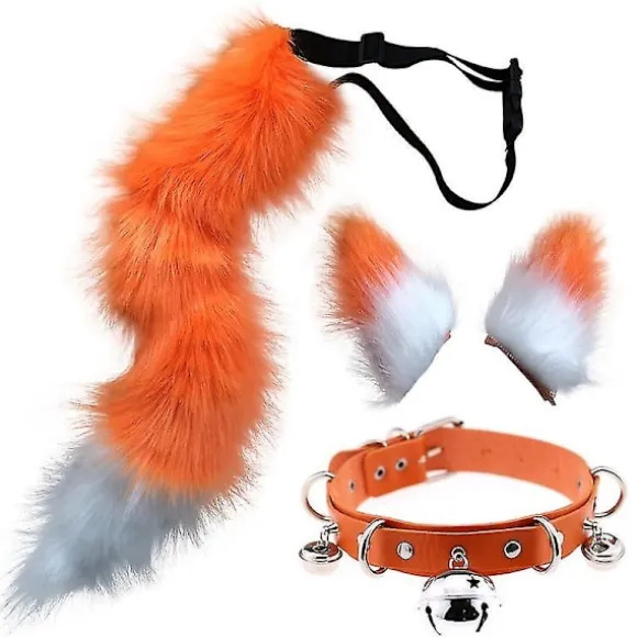 Ulve Ræv Hale Cosplay Kostume, Kunstig Pels Hårklemme Hovedbeklædning Til Halloween Purple Expedited