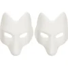 Ulvemaske Dyremasker 2st Rævemaske, Halloween Hvid Rævemaske A A
