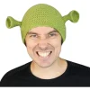 Unisex Håndlavet Strikket Shrek Hat, Beanie, Varmt og Holdbart Håndlavet Strikket Hat, Cosplay Bowler Hat, Uld Vinterhat til Kvinder Mænd Grøn