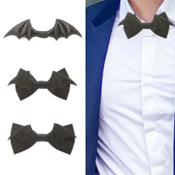 Unisex Kunstlæder Butterfly til Mænd Kvinder Sort Flagermusvinge Forbundet Butterfly Slips med Justerbar Rem til Halloween Fest (FMY) PU leather dark ange | Fyndiq