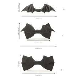 Unisex Kunstlæder Butterfly til Mænd Kvinder Sort Flagermusvinge Forbundet Butterfly Slips med Justerbar Rem til Halloween Fest (FMY) PU leather dark ange | Fyndiq