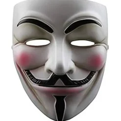 V for Vendetta Guy Fawkes Mask Kvalitet Anonymous Mask Halloween Kostume Hackers Mask Cosplay Party Mask One Size-FM-