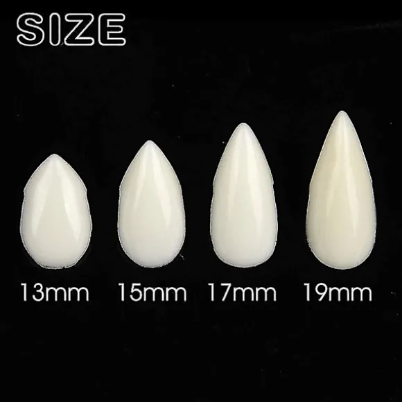 Vampyrtænder 2 par vampyrtænder til at fastgøre og modellere Natural Whi