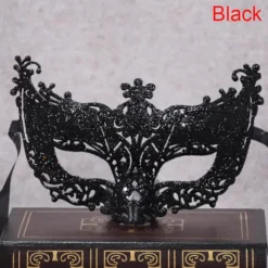 Venedig Sexet Golden Fox Mask Masquerade Kostume Dance Mask Access Black