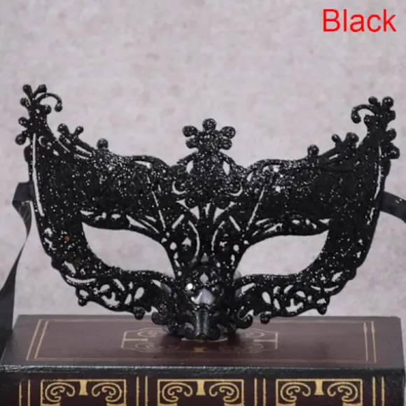 Venedig Sexet Golden Fox Mask Masquerade Kostume Dance Mask Access Black
