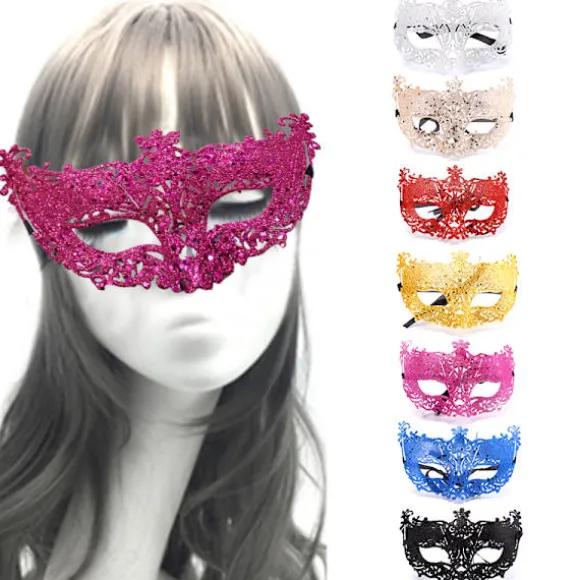 Venedig Sexet Golden Fox Mask Masquerade Kostume Dance Mask Access Black