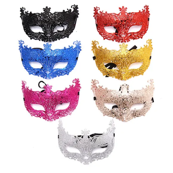 Venedig Sexet Golden Fox Mask Masquerade Kostume Dance Mask Access Black