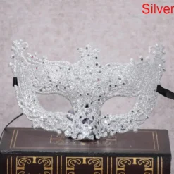 Venedig Sexet Golden Fox Mask Masquerade Kostume Dance Mask Access Silver