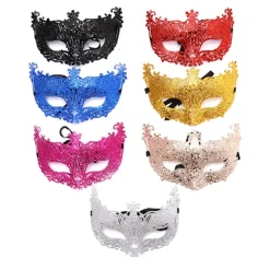 Venedig Sexet Golden Fox Mask Masquerade Kostume Dance Mask Access Silver