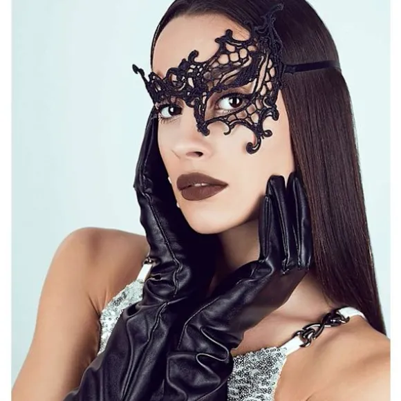 Venetiansk maske, 6 stk. Maske til maskeradebal, blondemaske, venetiansk maske til maskerade, sexet blondemaske til aftenbal, ballet A