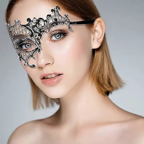 Venetiansk maske "Heldige Dame", velegnet til maskeballer/sexet karnevalsfest/karneval