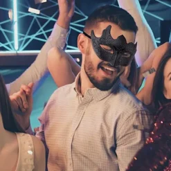 Venetiansk Maske Par Maskebal Maske Kvinder Blonde Venetiansk Maske til Kvinder Mænd Maskebal