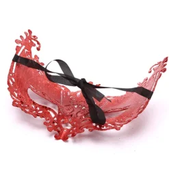 Venetiansk Sexet Gylden Rævemaske Maskefest Dansemask Black