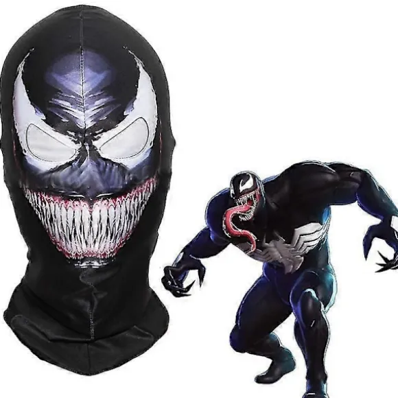 Venom Helmaske Maskerade Udklædning Hovedbeklædning Halloween Fest Cosplay Kostume Rekvisit