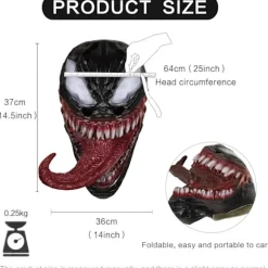 Venom Maske Latex Maske Cosplay Lange Zunge Cosplay Weihnachten Film