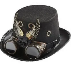 Victorian Gear Vinger Briller Jazz Hat Steampunk Hat Høj Hat Halloween Hat Party Performance Hat til Festligheder