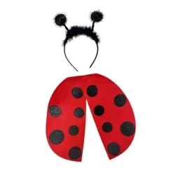 Vinge med Hårbånd Cosplay Mariehøne Kostume til Rollespil Halloween