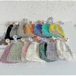 Vinter Forældre-barn Sød Glødende Lille Monster Strikket Hat, Sjov Sød Monster Beanies Cap, Sjov Glødende Monster Strikket Hat Gray