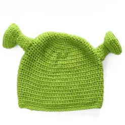 Vinterstrikket Beanie Monster Shrek Hat Sjov Uldhue Julegave