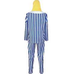 Voksen Bananer i pyjamas Kostume Blå Hvid Stribet Trøje Bukser Med Bananhoved Mænd Kvinder rty Kostume Halloween Bedste Valg Blå Hvid Blå hvid Blue white/NC/ XL Blue white | Fyndiq