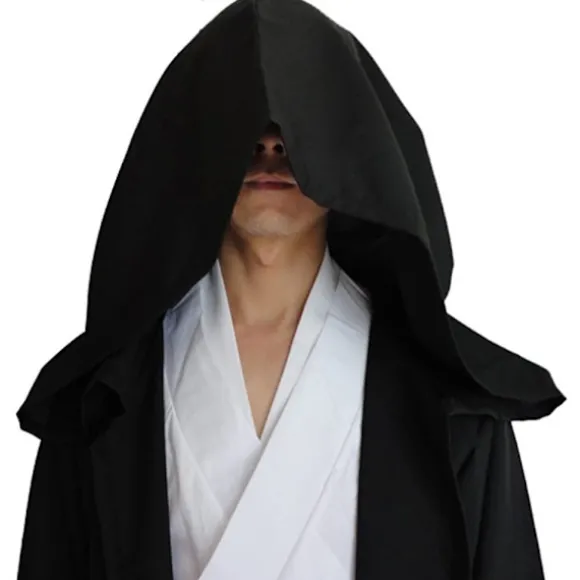 Voksen Halloween Kostume Hættetrøjer Robe Cosplay Kapper Hættekjole sort Z black XL