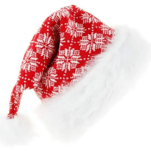 Voksen julehat plys julemandshat festhat julealfhat voksen tyk pelsforet julemandshat