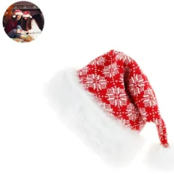 Voksen julehat plys julemandshat festhat julealfhat voksen tyk pelsforet julemandshat
