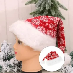 Voksen julehat plys julemandshat festhat julealfhat voksen tyk pelsforet julemandshat