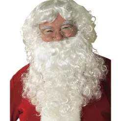 Voksen julemandsparyk og skæg, en one size julekostume