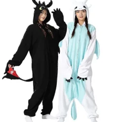 Voksen Kigurumi Onesie Tegneserie Tandløs Pyjamas til Voksne Kvinder Mænd Dyr Pyjamas Hjemmetøj Halloween Cosplay Festkostume[HK] White-X74- White L Fit 168-178cm | Fyndiq