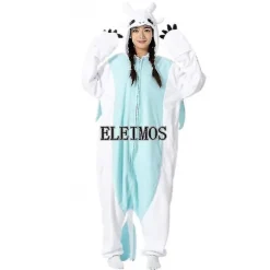 Voksen Kigurumi Onesie Tegneserie Tandløs Pyjamas til Voksne Kvinder Mænd Dyr Pyjamas Hjemmetøj Halloween Cosplay Festkostume[HK] White-X74- White L Fit 168-178cm | Fyndiq