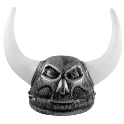 Voksen middelalderlige vikingehjelme med horn, nordiske barbariske krigerhatte, djævlehornhat, Halloween Cosplay LARP-kostumer, sølv (FMY) LED Silver | Fyndiq