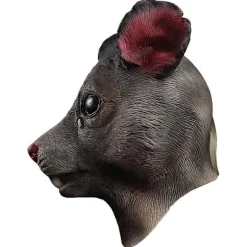 Voksen Ny Mutant Rottehoved Dyrekostume Ansigt Splinter Halloween Musemaske Brun