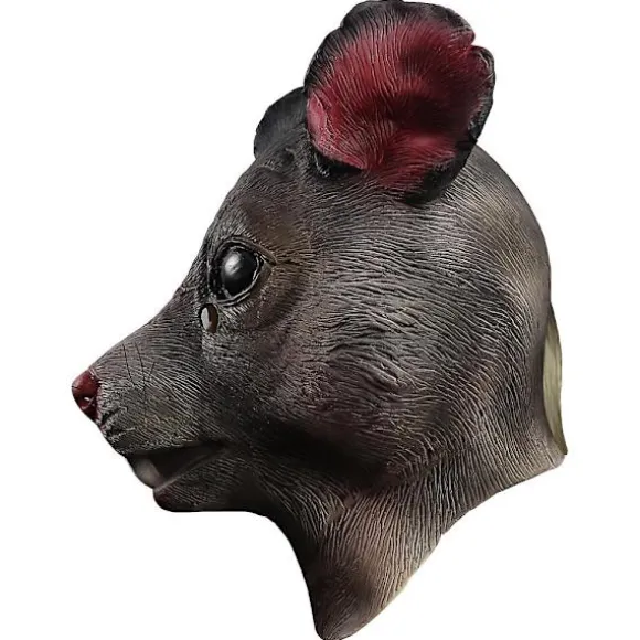 Voksen Ny Mutant Rottehoved Dyrekostume Ansigt Splinter Halloween Musemaske Brun