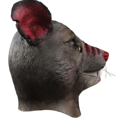 Voksen Ny Mutant Rottehoved Dyrekostume Ansigt Splinter Halloween Musemaske Brun