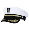 Voksen Yacht Båd Skib Sailor Kaptajn Kostume Hat Cap Navy Marine Admiral Broderet Kaptajnens Cap (hvid)