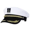 Voksen Yacht Båd Skib Sømand Kaptajn Kostume Hat Kasket Navy Admiral Broderet Kaptajn Kasket (Hvid)