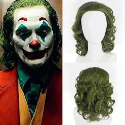 Voksenkostume Joker Kostume Komplet Sæt Halloween Cosplay Dragt wig one size