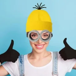 Voksne Børn Cosplay Minions Kostume Hue Handsker Briller Maskerade Jul C Sæt(Sød Hat+Briller+Handsker) C Sæt(Sød Hat+Briller+Handsker) C Set(Cute Hat+Glasses+Gloves) One Size | Fyndiq
