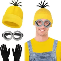 Voksne Børn Cosplay Minions Kostume Hue Handsker Briller Maskerade Jul C Sæt(Sød Hat+Briller+Handsker) C Sæt(Sød Hat+Briller+Handsker) C Set(Cute Hat+Glasses+Gloves) One Size | Fyndiq