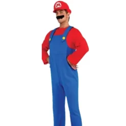 Voksne mænd Super Mario Bros Fancy Dress Cosplay kostume X H L