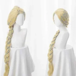 Voksne Piger Rapunzel Karneval Halloween Fest Fancy Kjole Cosplay Kostume Filtret Rapunzel Prinsesse Kostume Til Kvinder Lilla kun paryk only wig XXL | Fyndiq