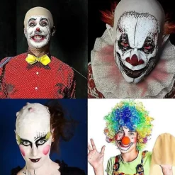 Voksne Teenagere Skaldede Hætter Makeup Latex Skaldet Hoved Paryk Hætte Kostumetilbehør