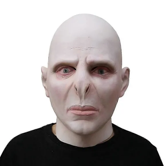 Voldemort Maske Dæmon Skræmmende Halloween Maske Realistisk Latex Maske Fuld Maske Cosplay Rekvisitter til Voksne (PrettyJ)