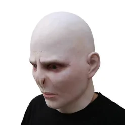 Voldemort Maske Dæmon Skræmmende Halloween Maske Realistisk Latex Maske Fuld Maske Cosplay Rekvisitter til Voksne (PrettyJ)